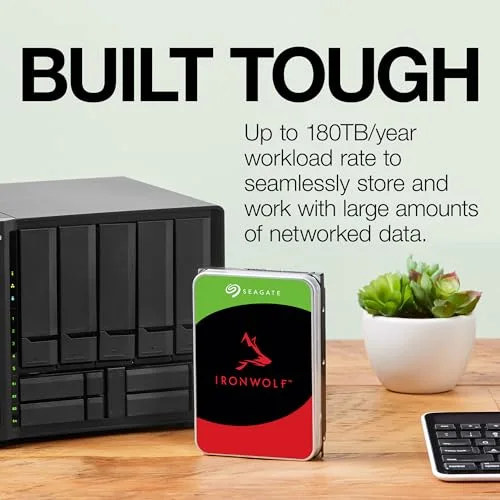 Seagate IronWolf ST10000VN0008 Disque dur 10 To interne 3.5 SATA 6Gb-s 7200 tours-min mémoire tampon : 256 Mo - vue 7