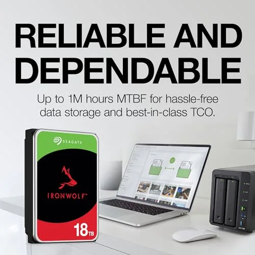 Seagate IronWolf ST10000VN0008 Disque dur 10 To interne 3.5 SATA 6Gb-s 7200 tours-min mémoire tampon : 256 Mo - vue 9