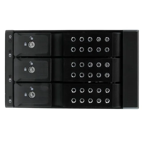 STARTECH Disque dur Rack Backplane Mobile - Aluminum sans tiroir - 3 Disque Dur SAS II/SATA III 6Gbps Hot Swap - vue 3