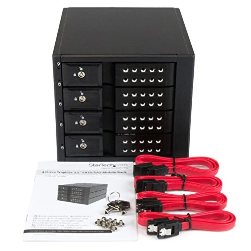 STARTECH Rack amovible sans tiroir pour 4 x HDD SAS II/SATA III 6Gb/s de 35 - Aluminium - vue 6