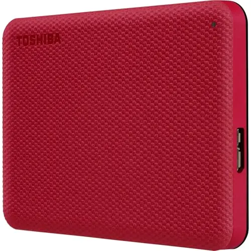 Toshiba Canvio Advance 4 To Rouge - vue 3