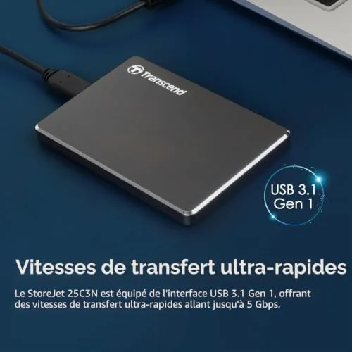 Transcend StoreJet 25C3 1 To - vue 6