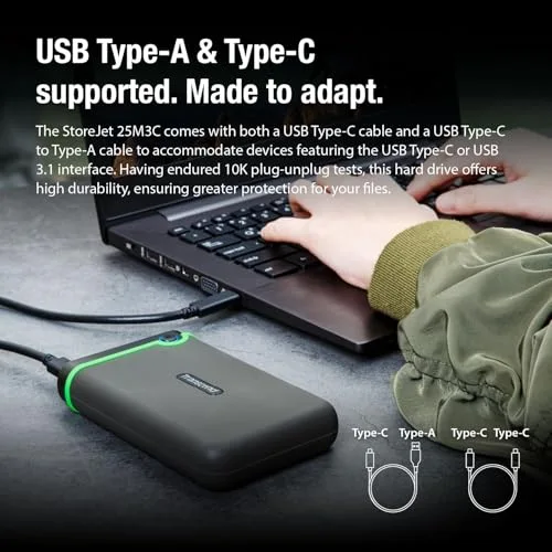 Transcend StoreJet 25M3C 4 To - vue 6