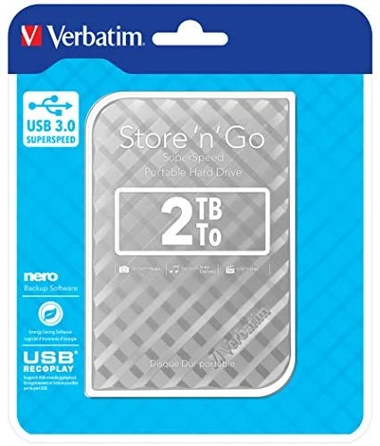 Verbatim Disque dur portable USB Store 'n' Go 3.0 2 To - vue 5