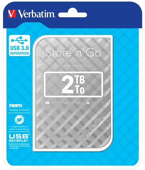 Disque dur Verbatim Store 'n' Go Portable 2 To
