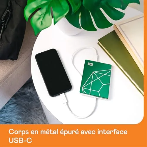 WD My Passport Ultra 6 To - Stockage externe portable - Disque dur externe - Edition 20e anniversaire - Emeraude - vue 2