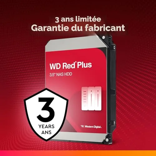 WD Red™ Plus - Disque dur Interne NAS - 12To - 7200 tr/min - 3.5 (WD120EFBX) - vue 7