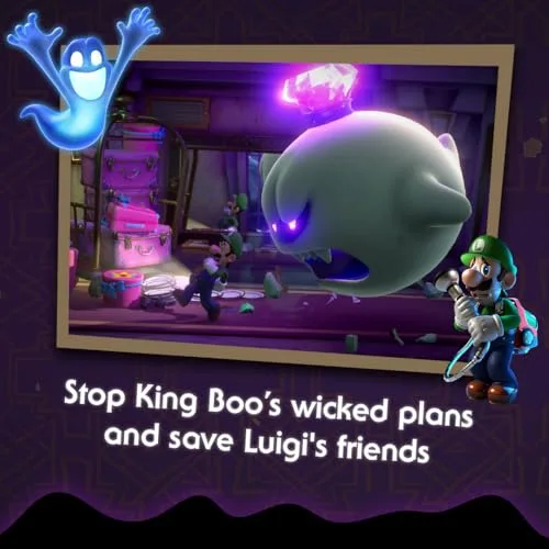 Jeu daventure Luigis Mansion 3 - Nintendo Switch - Action - PEGI 7+ - Cartouche - vue 4