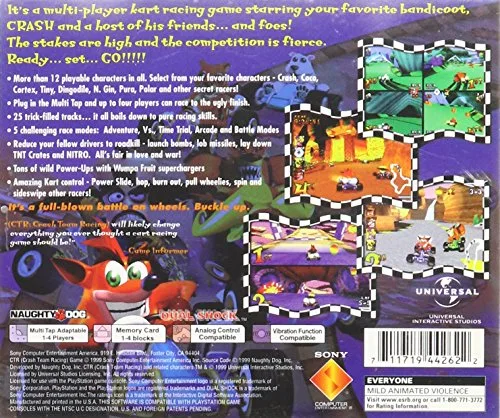 jeu pour ps1 ctr - vue 2