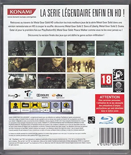 Metal Gear Solid HD Collection PS3 - vue 2
