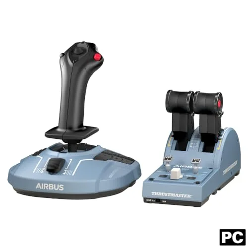 THRUSTMASTER Joystick TCA Officer Pack Airbus Edition : Réplique ergonomique du Mini-manche et Quadrant Airbus - vue 2