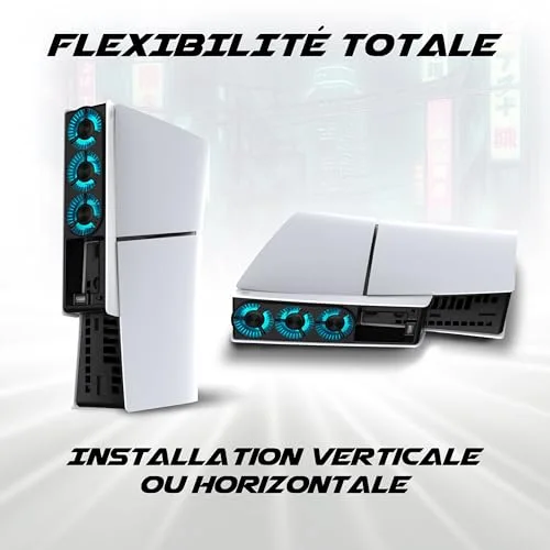 Ventilateur de refroidissement - AKUMA - PS5 Slim - Silencieux - 3 Ventilateurs - USB 3.0 - vue 5