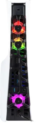 Ventilateur de refroidissement - KONIX - PS5 Slim - 21 x 68 x 40 cm - 3 vitesses - Éclairage LED RVB - Port USB 3.0 - vue 3