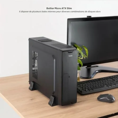 Boîtier Slim Micro-ATX/Mini-ITX - TOOQ - TQC-3007U3C - Alimentation 500W incluse - Noir - USB 3.0 - vue 6