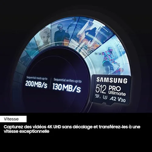 Carte mémoire micro SD Samsung PRO Ultimate 128 Go + lecteur USB - vue 6