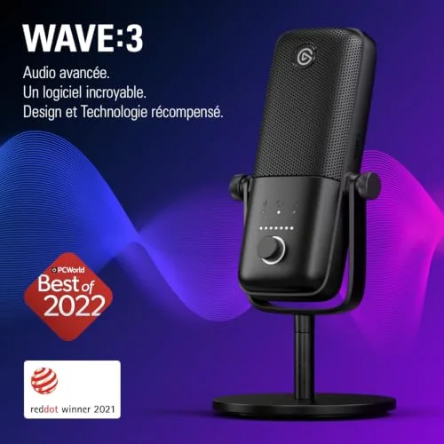 Elgato Wave:3 Noir - vue 2