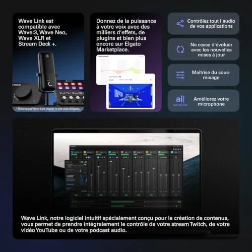 Elgato Wave:3 Noir - vue 5