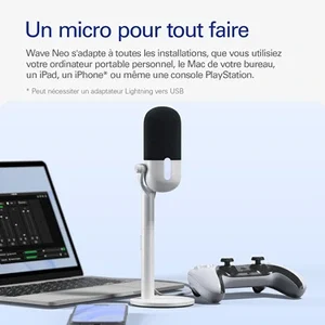 Elgato Wave Neo Microphone USB-C Blanc - vue 4