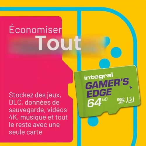Integral Gamer’s Edge 64 Go microSDXC pour Nintendo Switch - vue 4