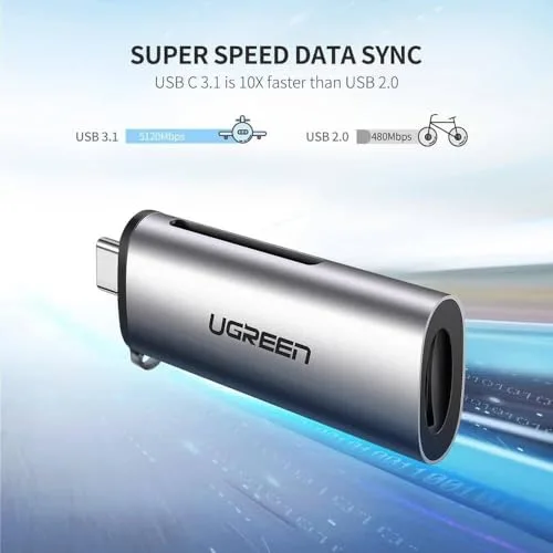UGREEN Lecteur de cartes USB-C aluminium SD/microSD - vue 4