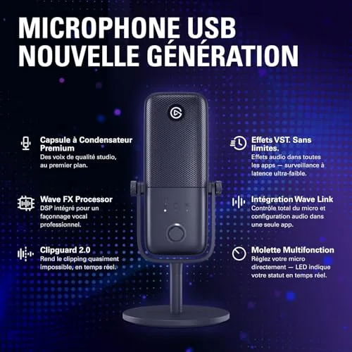Microphone Elgato Wave:3 MK.2 USB - vue 2