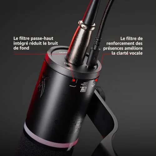 Microphone HyperX FlipCast USB XLR dynamique - vue 8