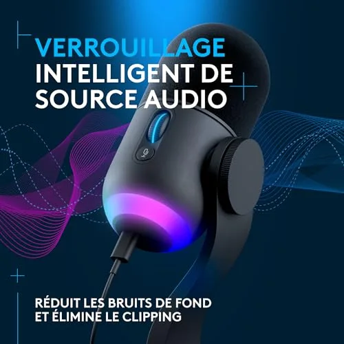 Microphone Logitech G Yeti GX noir - vue 5