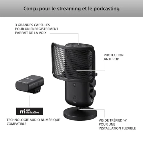 Microphone Sony ECM-S1 USB Bluetooth - vue 3