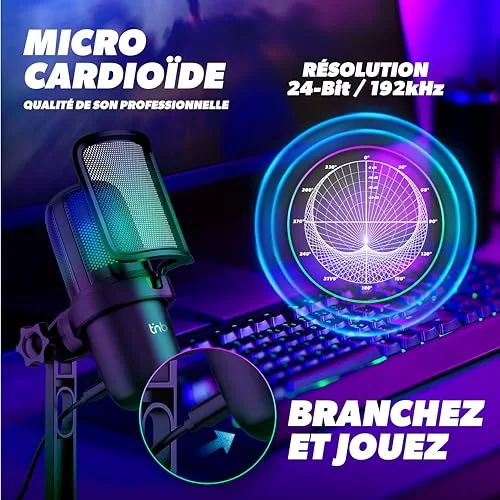 T'nB Influence Microphone USB omnidirectionnel sur pied - vue 2