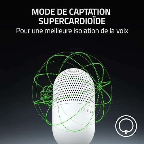 Razer Seiren V3 Mini Micro USB Blanc - vue 3