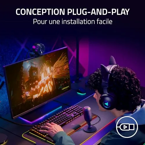 Razer Seiren V3 Mini Micro USB Blanc - vue 6