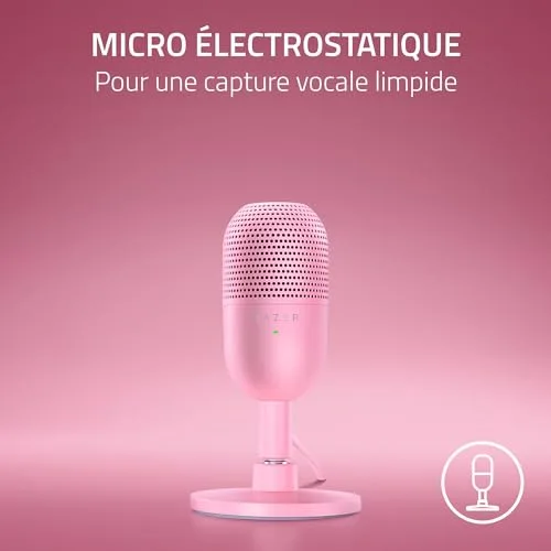 Razer Seiren V3 Mini Micro USB Rose - vue 2