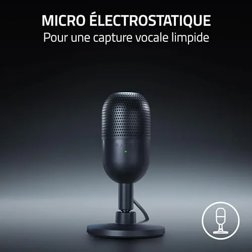 Razer Seiren V3 Mini - Micro USB streaming noir - vue 2
