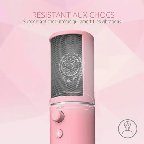 Razer Seirēn X Rose Microphone de PC - vue 3