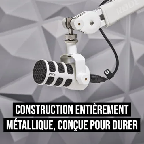 RØDE PodMic USB White Microphone dynamique cardioïde - vue 2