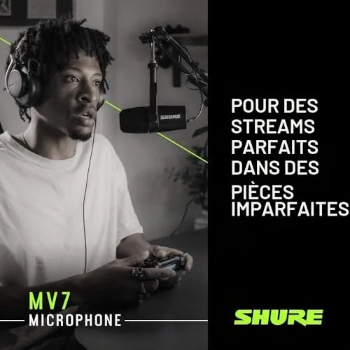 Shure MV7 Microphone dynamique USB/XLR - vue 3