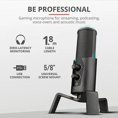 Trust GXT 258 Fyru Noir Microphone PC - vue 5