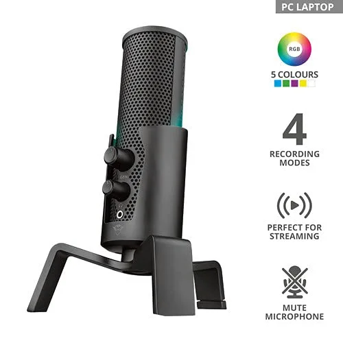 Trust GXT 258 Fyru Noir Microphone PC - vue 7