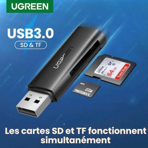 UGREEN Lecteur de carte SD/Micro SD USB 3.0 - vue 5