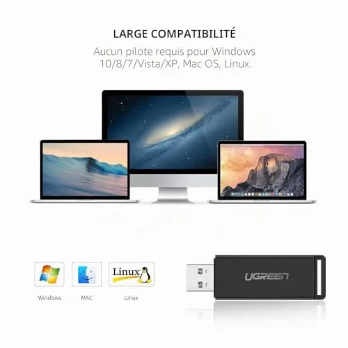 UGREEN Lecteur de Carte SD/Micro SD USB 3.0 5 Gbps - vue 4