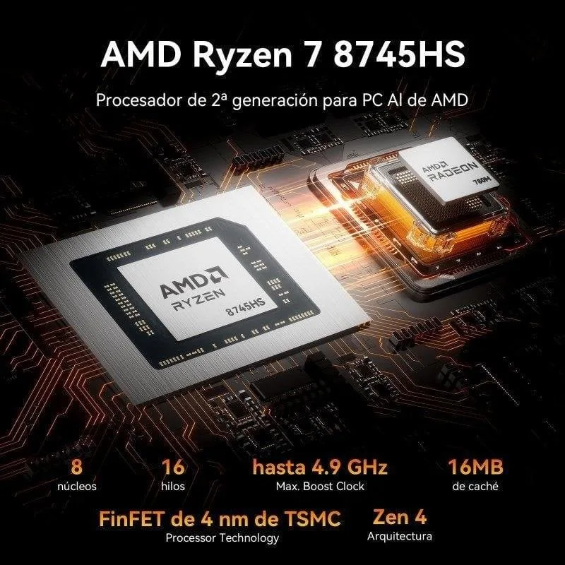 GEEKOM A8 Max Ryzen 7 8745HS 16Go 1To - vue 1