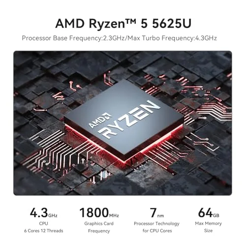 Beelink SER5 Pro Ryzen 7 Pro 5850U 32 Go 1 To - vue 3