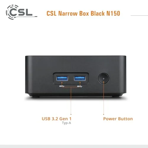 Mini PC CSL Narrow Box Intel N150 32GB 4TB - vue 3