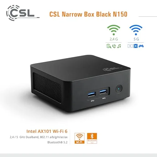 Mini PC CSL Narrow Box Intel N150 8GB 4000GB - vue 7
