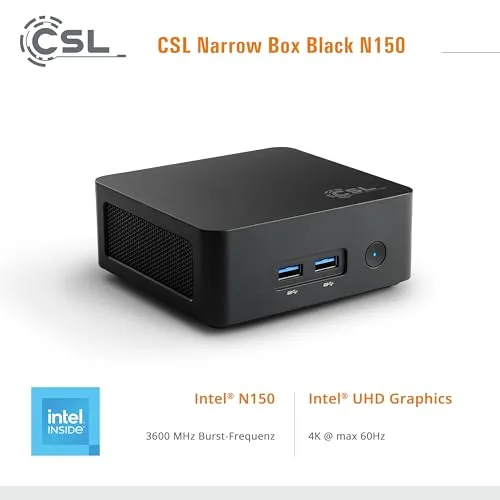 Mini PC CSL Narrow Box Intel N150 8GB 4TB - vue 6