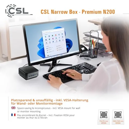 Mini PC CSL Narrow Box Premium Intel N200 8GB 2TB - vue 8