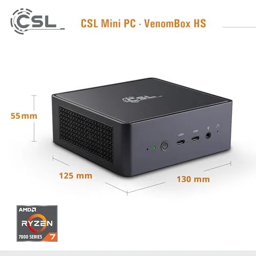 Mini PC CSL VenomBox 8845HS 16GB 1TB - vue 2