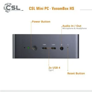 Mini PC CSL VenomBox 8845HS 32GB 1TB - vue 2