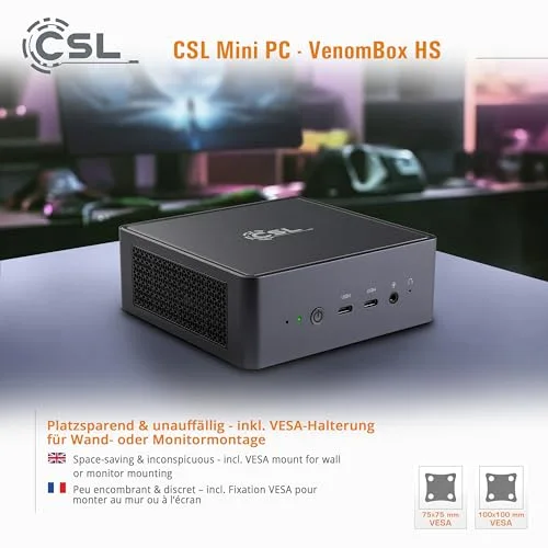 Mini PC CSL VenomBox 8845HS 8GB 1TB - vue 8