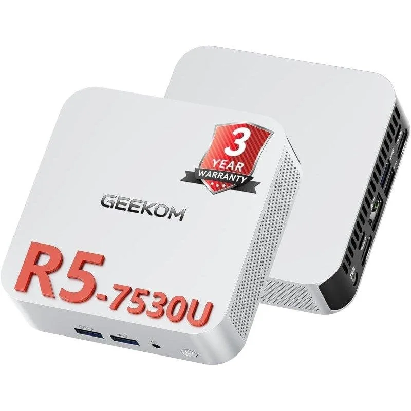 Mini-PC Mini PC GEEKOM A5 Pro Ryzen 5 7530U 16GB 512GB